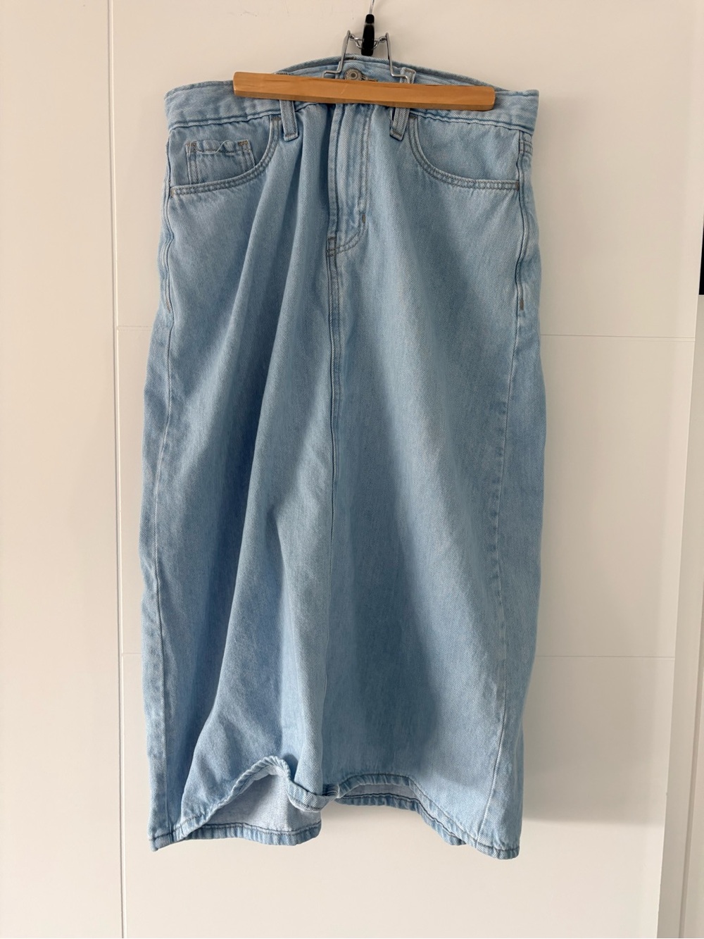 Old Navy Light Blue Midi Denim Skirt